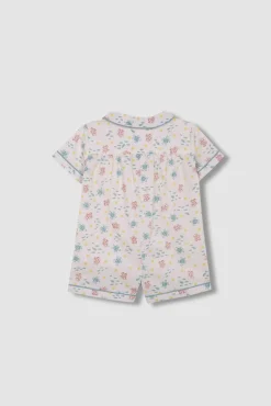 Pijama estampado fondo marino blanco