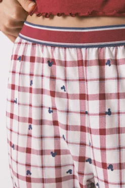 Pijama largo algodón Mickey rojo