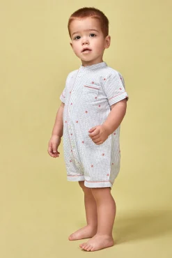 Pijama rayas con estrellas blanco