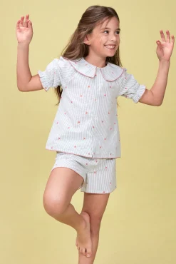 Pijama rayas con estrellas blanco