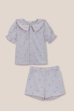 Pijama rayas con estrellas blanco