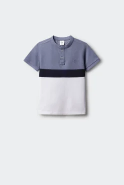 Polo block color niño