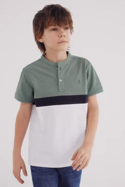 Polo block color niño