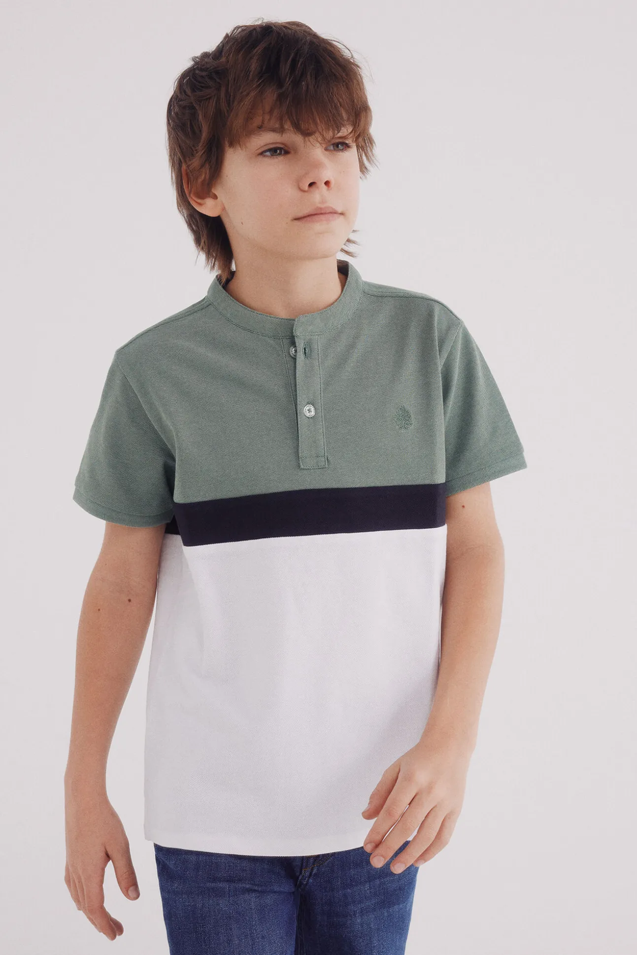Polo block color niño
