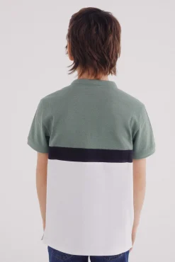 Polo block color niño