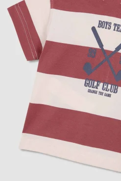 Polo estampado golf rosa