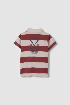 Polo estampado golf rosa