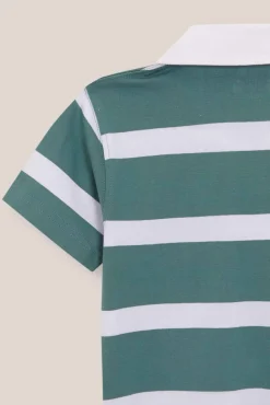 Polo rayas azul claro