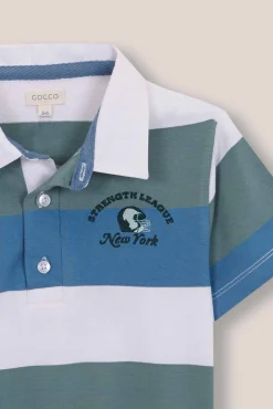 Polo rayas blanco