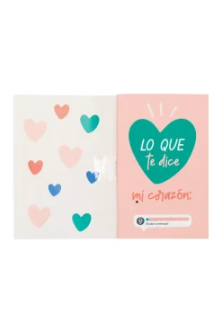 Postal con grabador de mensaje audio - Escucha con atención lo que te dice mi corazón