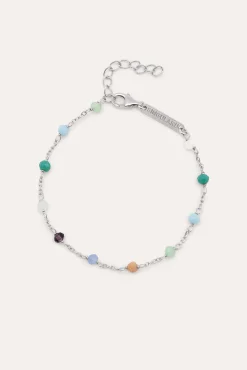 Pulsera Crystals Chain Colors Plata
