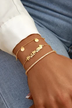 Pulsera Mamá Heart Oro