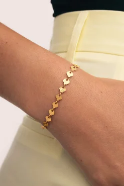 Pulsera Shells Acero Baño Oro