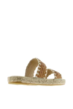 Sandalia yute tiras marrones