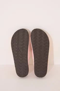 Sandalias bio efecto rafia rosa salmón
