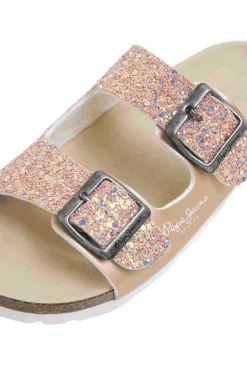 Sandalias Con Detalles Glitter