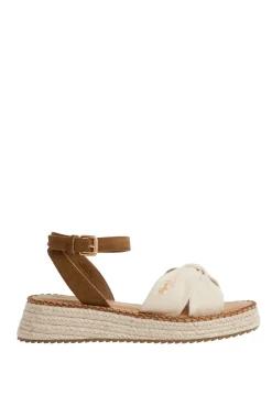 Sandalias De Cuña Con Tiras Cruzadas