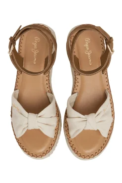 Sandalias De Cuña Con Tiras Cruzadas