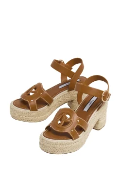 Sandalias Monograma Con Detalles Yute