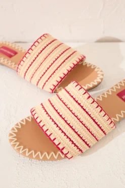 Sandalias planas pala rafia