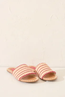 Sandalias planas pala rafia