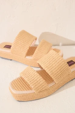 Sandalias plataforma rafia natural