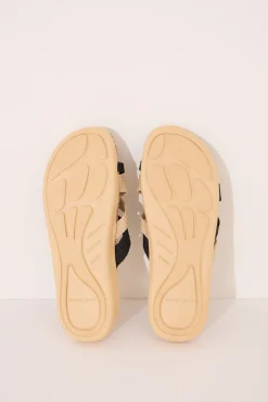 Sandalias rafia tiras cruzadas