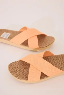 Sandalias rafia tiras cruzadas