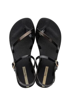 Sandalias tiras negro