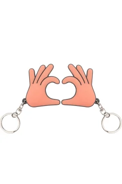Set de 2 llaveros - Manos en forma de corazón