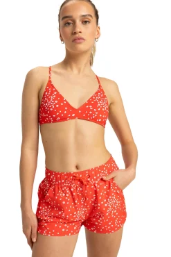 Shorts de baño print flores