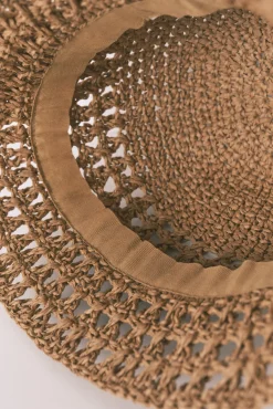 Sombrero bucket crochet beige