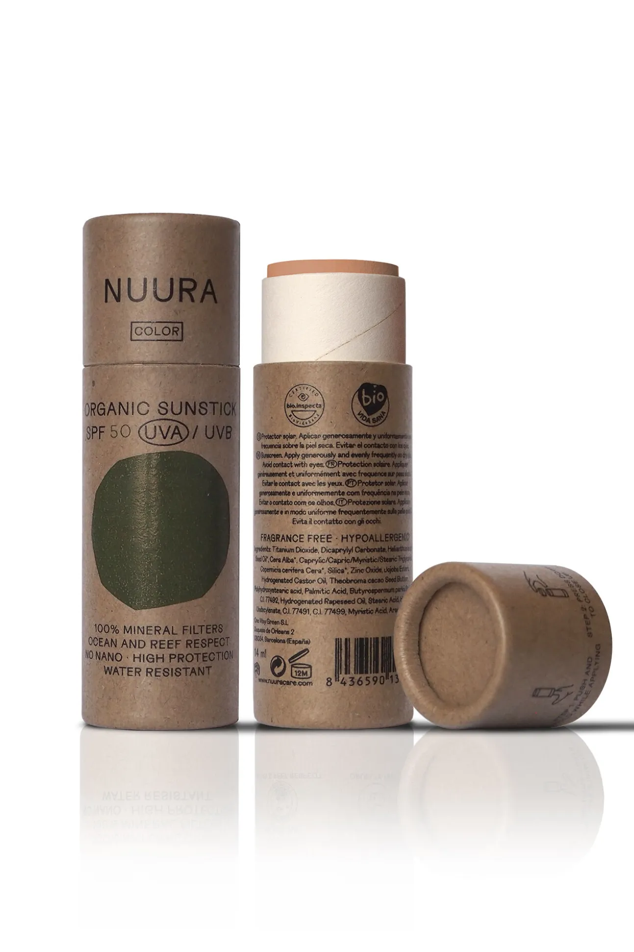 Stick protector solar facial con color +5014 gr