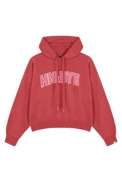 Sudadera capucha felpa algodón rosa