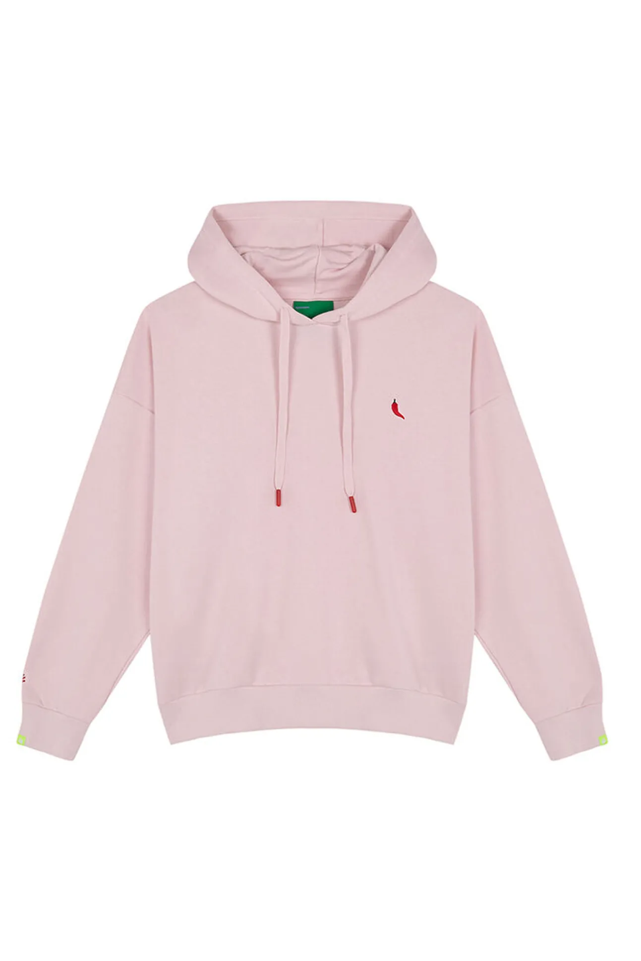 Sudadera capucha felpa algodón rosa