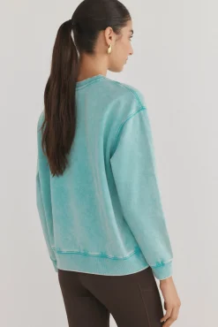 Sudadera con efecto lavado desgastado