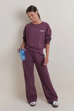 Sudadera corta felpa vino