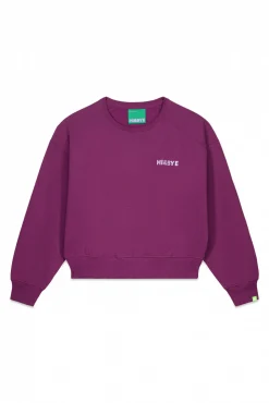 Sudadera corta felpa vino