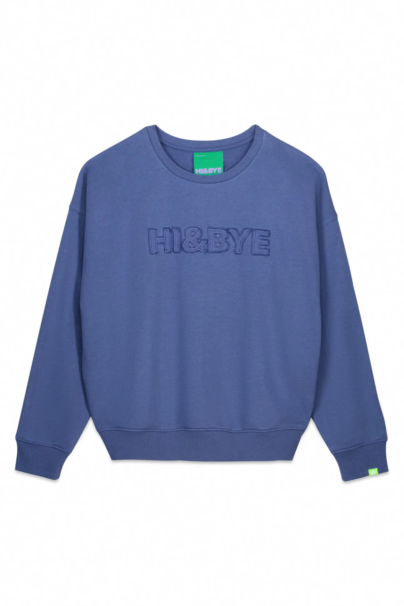Sudadera felpa algodón azul