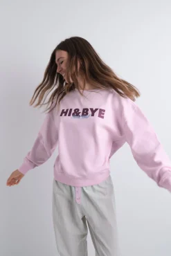 Sudadera felpa lisa rosa