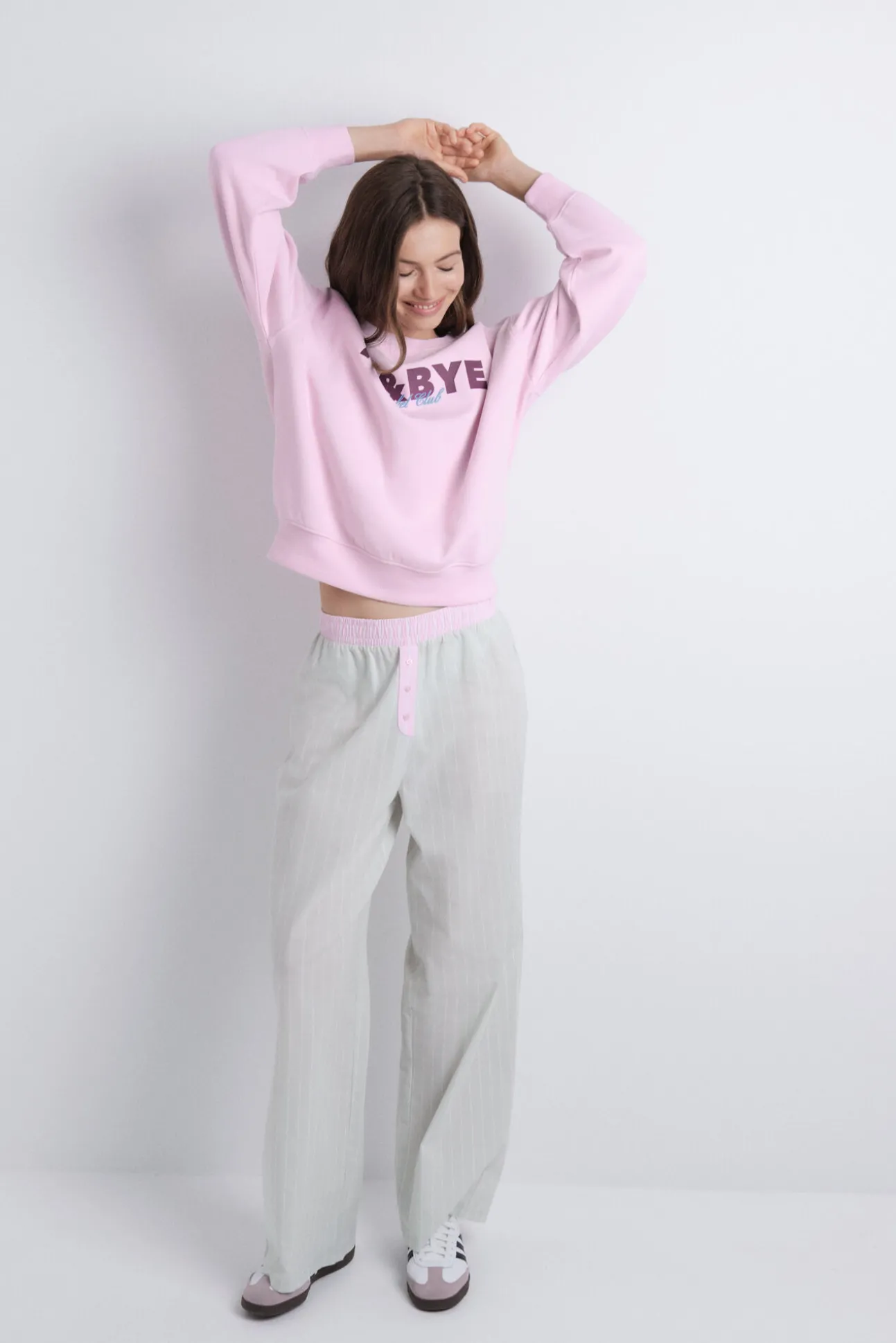 Sudadera felpa lisa rosa