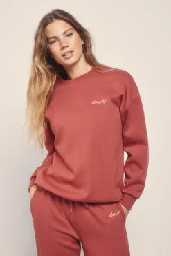 Sudadera felpa piqué granate