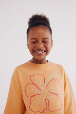 Sudadera flor hawaiana niña