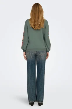 Sudadera maternity detalles florales