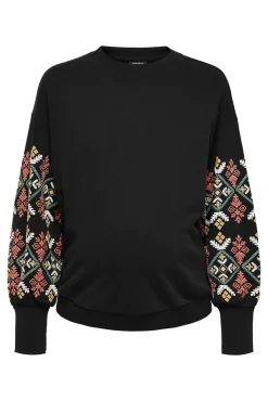Sudadera oversized premamá con detalle en mangas