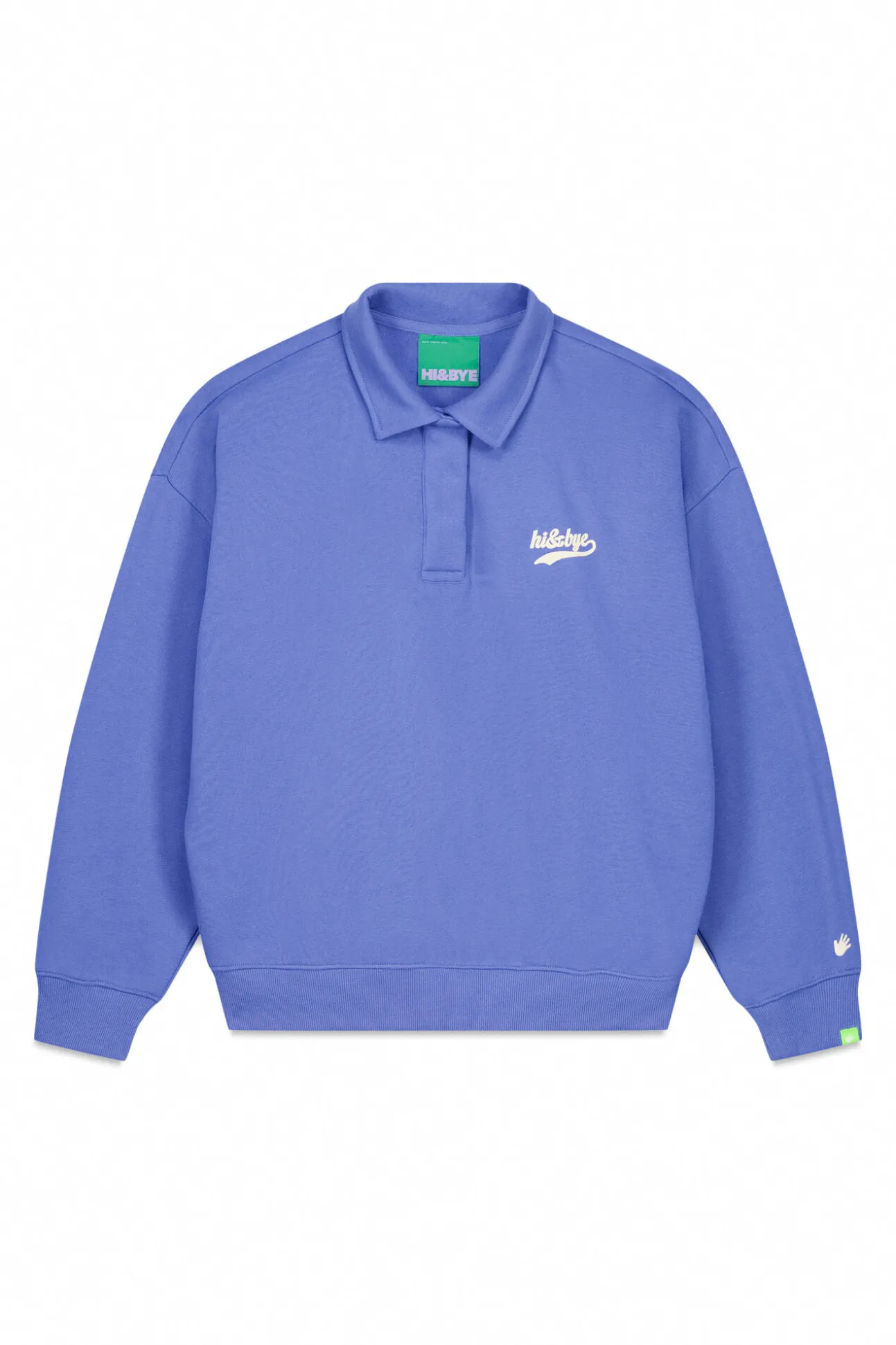 Sudadera polo felpa azul