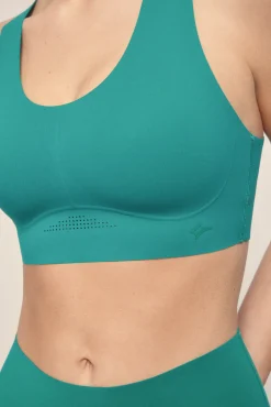 Sujetador deportivo COMPRESSIVE verde logo