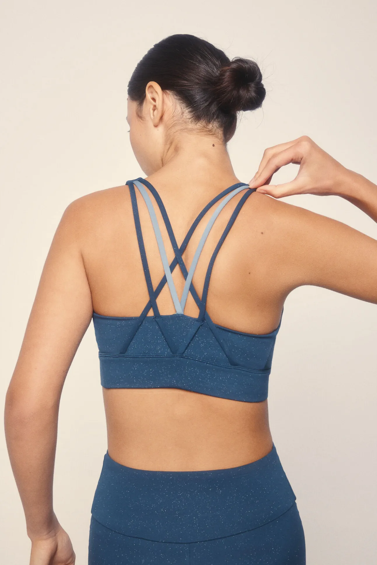 Sujetador deportivo 4D STRETCH brillo azul