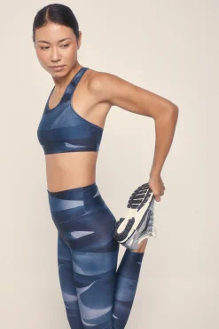 Sujetador deportivo 4D STRETCH estampado azul