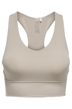 Sujetador deportivo de tirantes beige